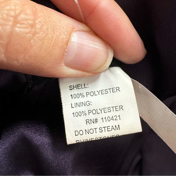 Narianna Purple Sequined Gown Womens XS Formal Bridesmaid Prom High Slit Dress - Picture 14 of 14